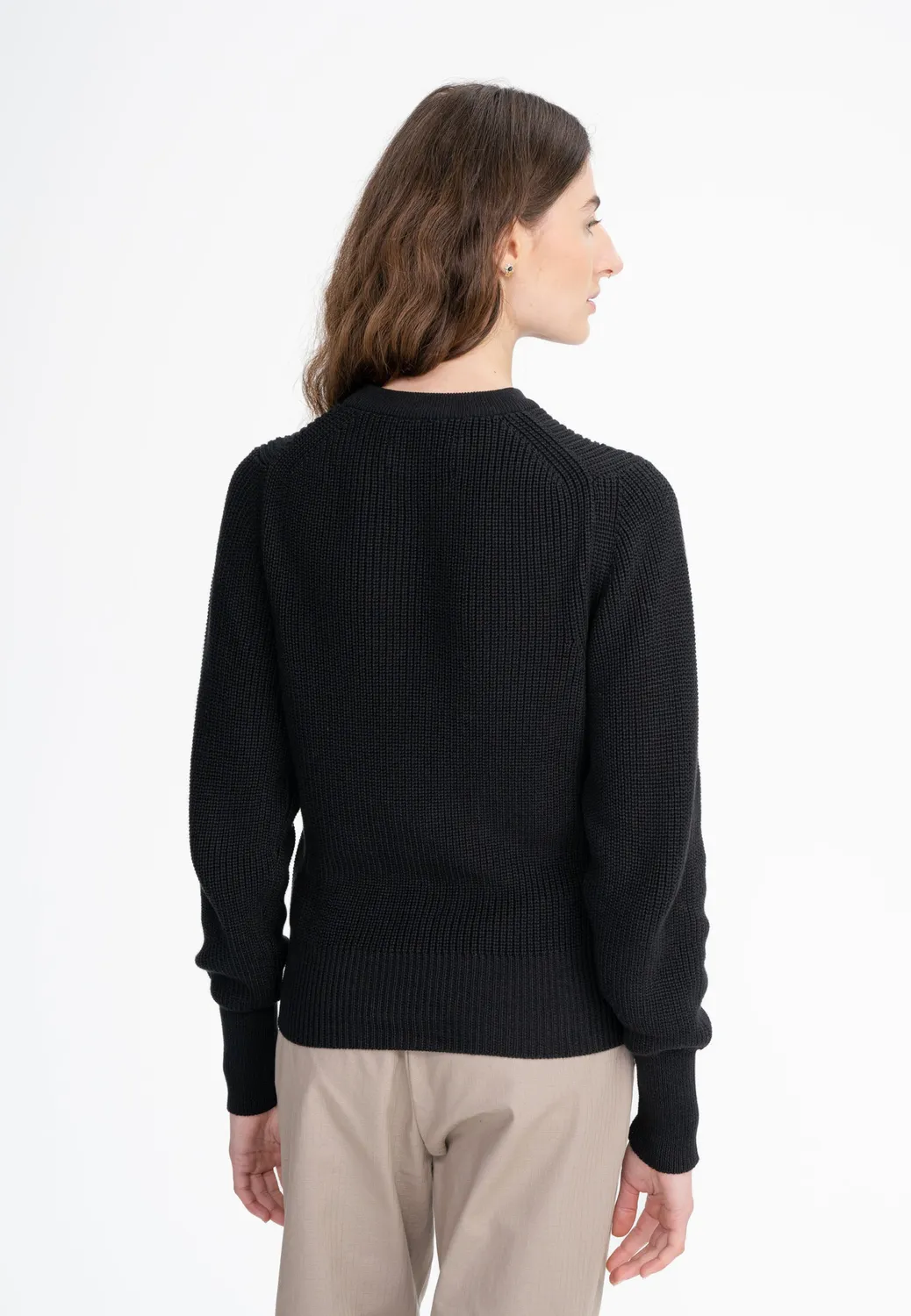 MELA GAURI Strickpullover schwarz aus Fairtrade-Baumwolle