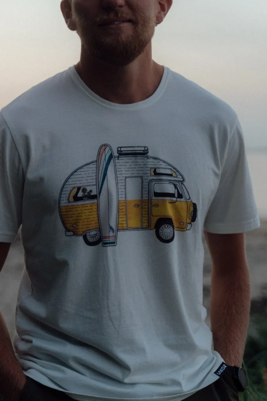 LAKOR Sun Camper T-Shirt star white Bio