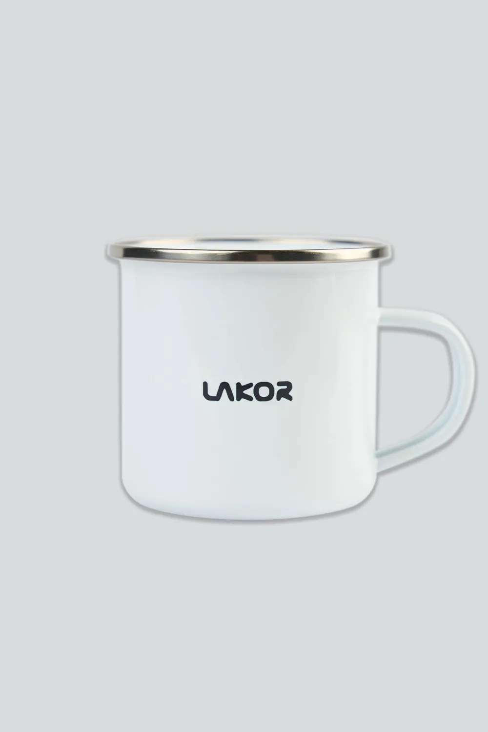 LAKOR Lazy Lumber Emaillebecher Weiß Eisen