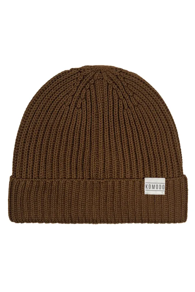 Komodo Town Beanie Mütze Haselnuss Bio-Baumwolle
