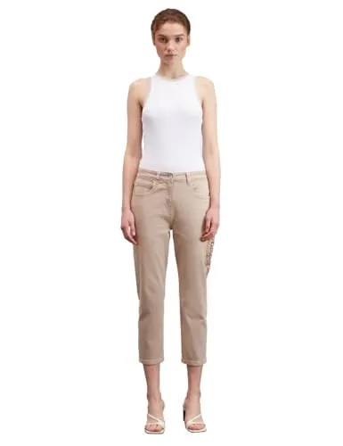 Motivi Hose Baumwolle Five-Pocket mit Stein-Stickerei