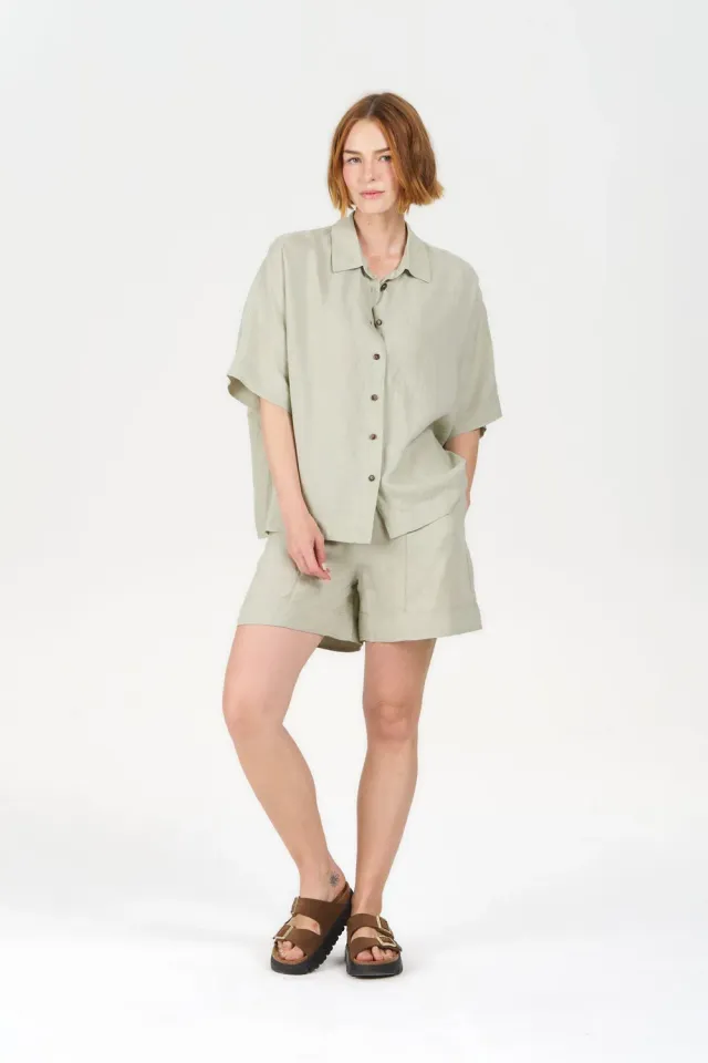 Komodo Kygo Shorts Sage Tencel-Leinen