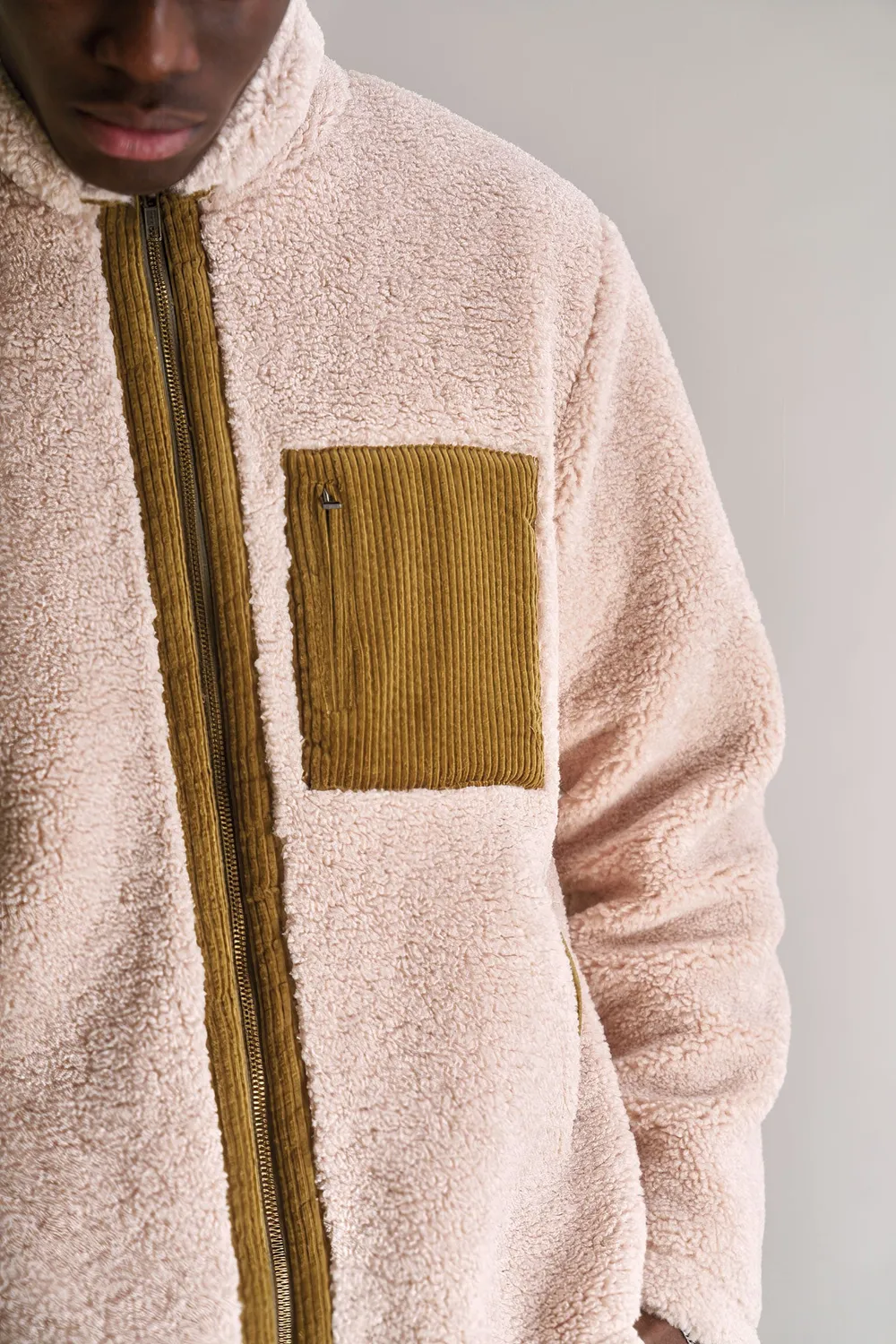 Komodo Drew Fleecejacke Sand recycelt vegan