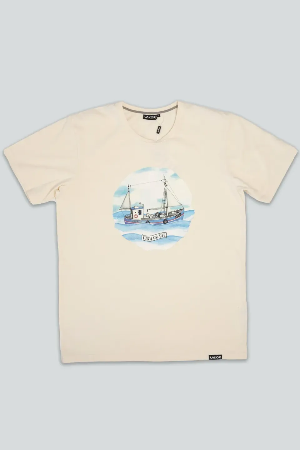 LAKOR Never Sink 2 T-Shirt Off White Recycling-Mix