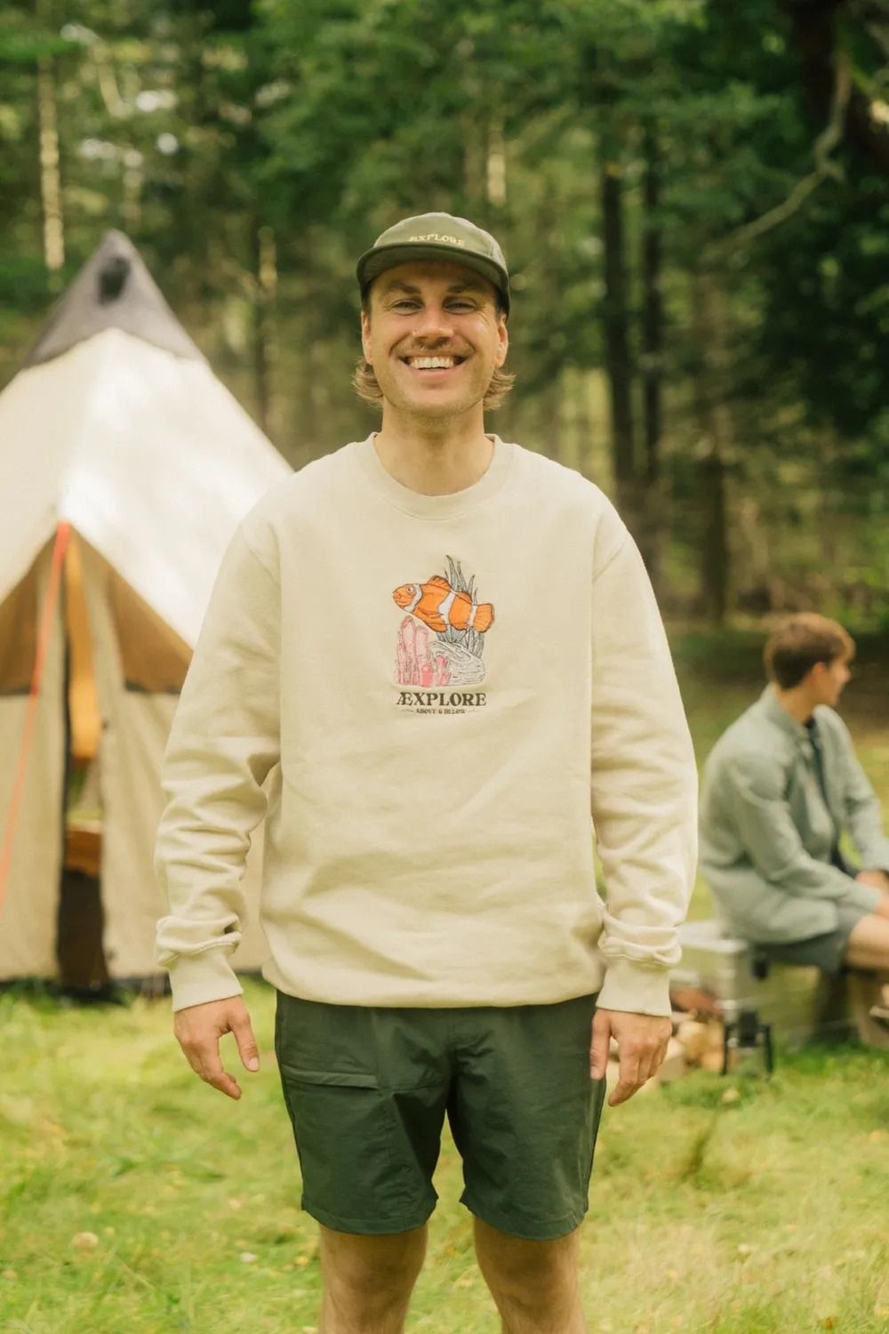 LAKOR Clownfish Garden Crewneck Sweatshirt White Pepper Bio