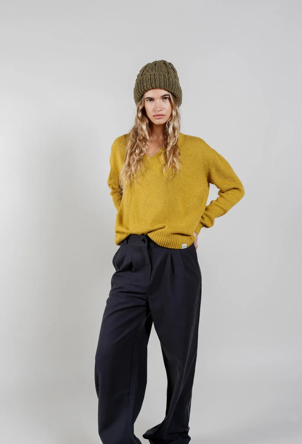 Komodo Wonder Pullover Senf Gr.38 Wollmix