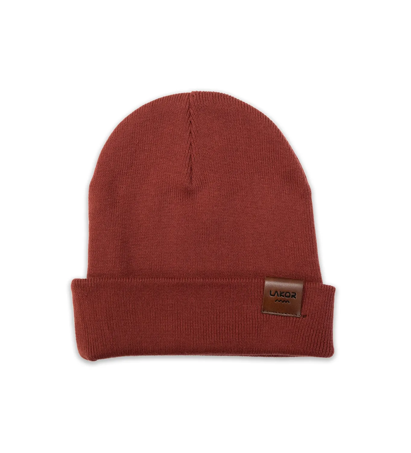 LAKOR Boom Beanie Mütze Rotbraun Bio-Baumwolle