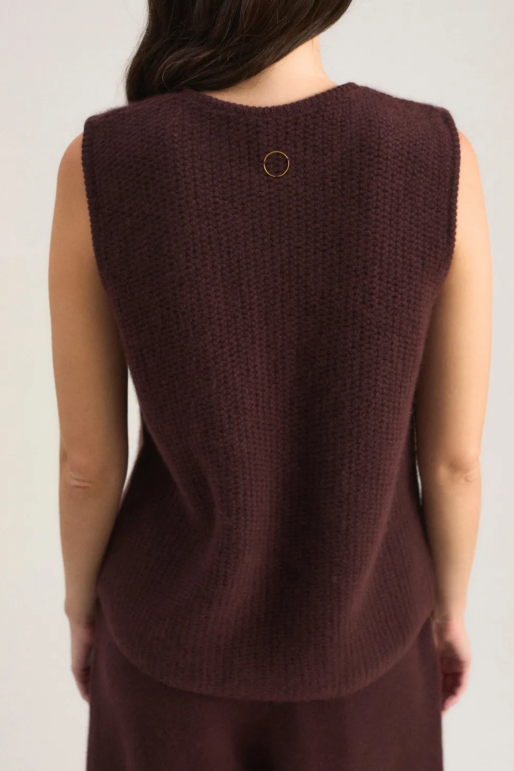 Oyuna Botini Top Stricktop Carob ärmellos