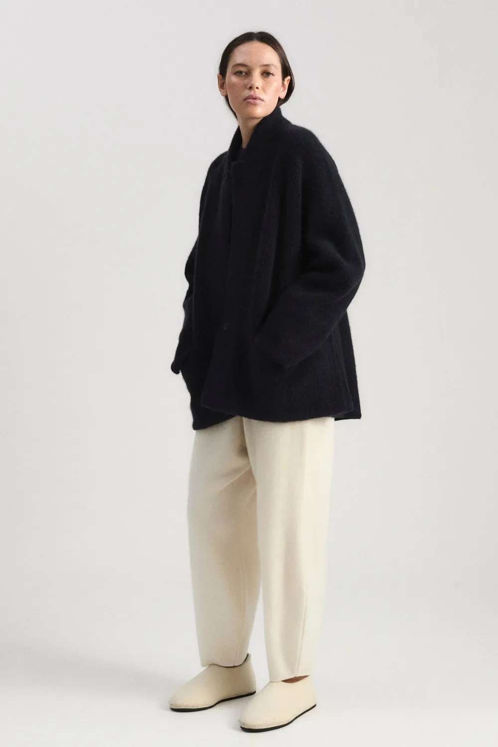 Oyuna Arun Jacke Ocean aus Kaschmir