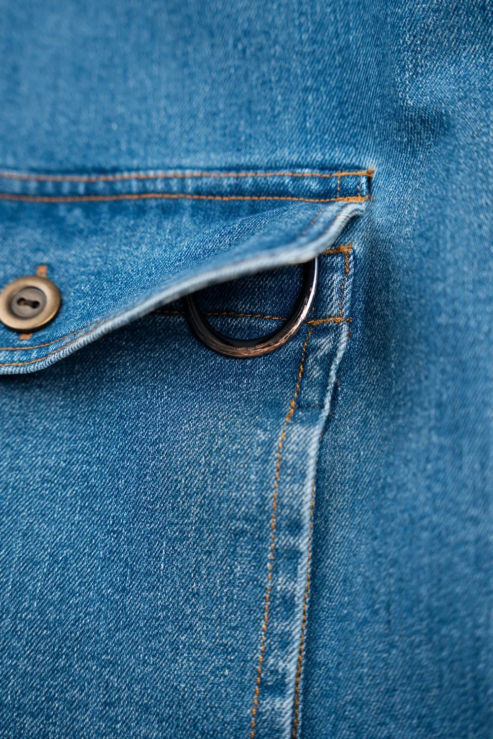 LAKOR Marine Denim Jacket Jeansjacke Mittelblau Stretch
