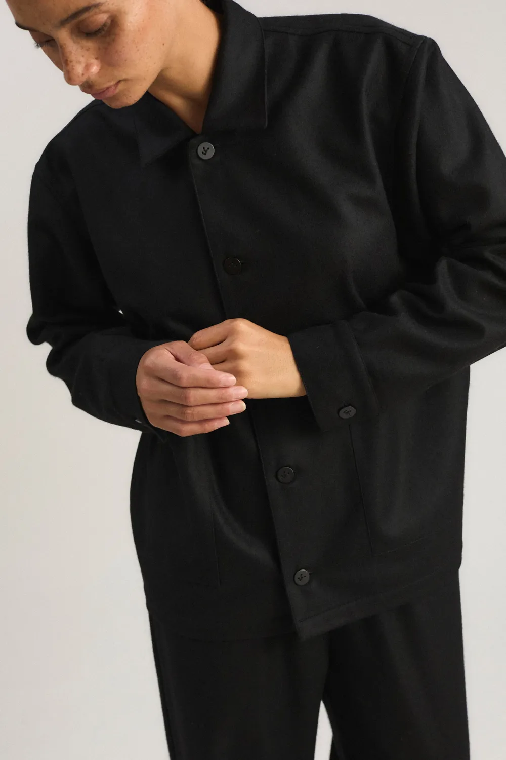 Oyuna Taru Top Nero Kaschmirjacke Webware