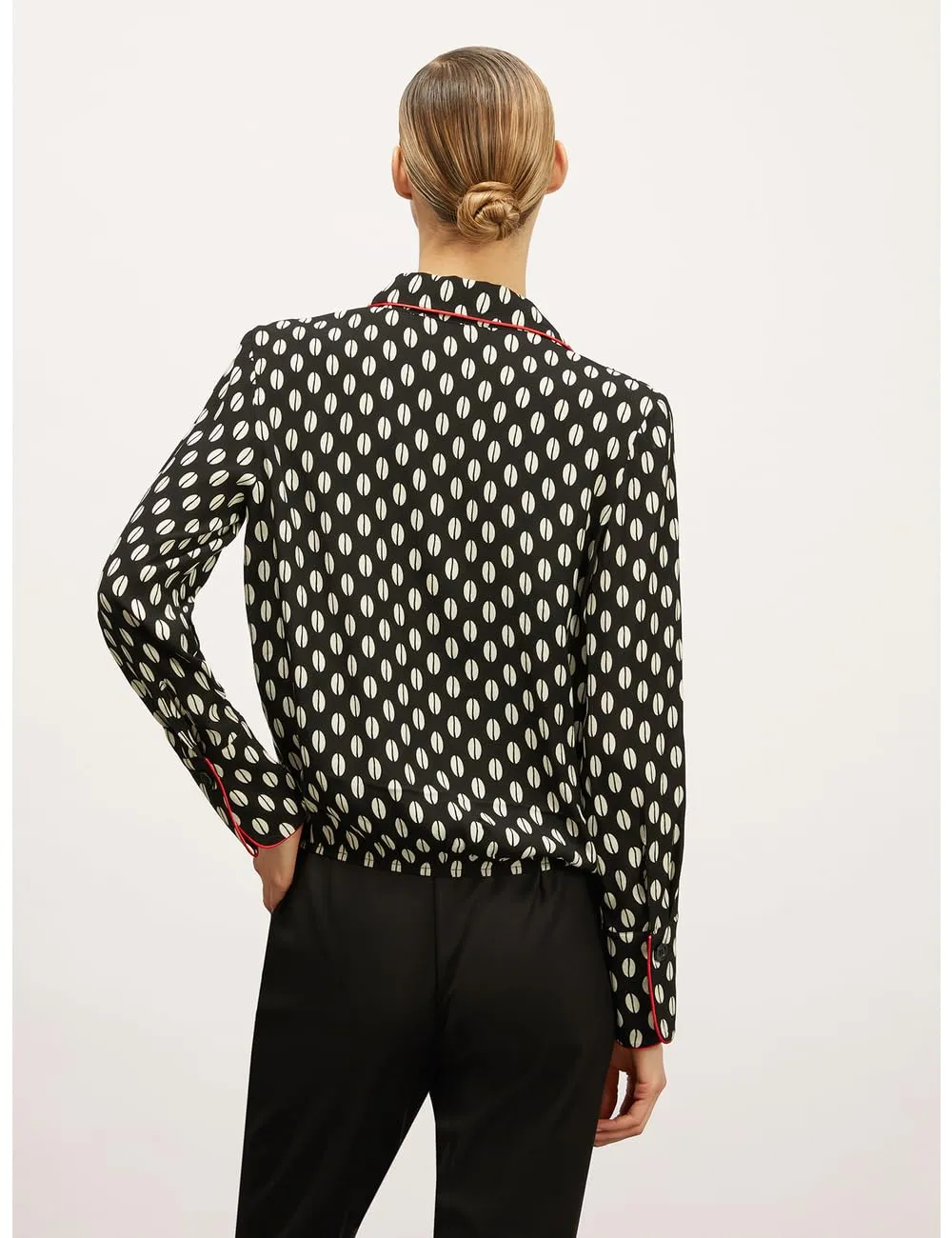 Motivi Hemdbluse bedruckt mit Überkreuzung Krepp