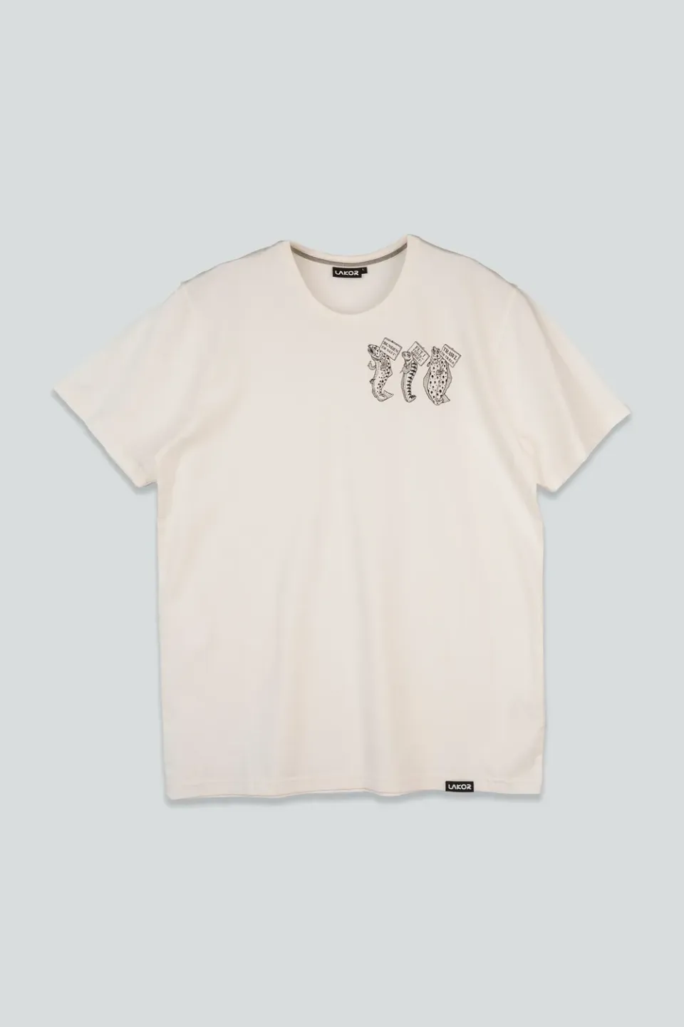 LAKOR Fiskedemonstration T-Shirt Star White Bio