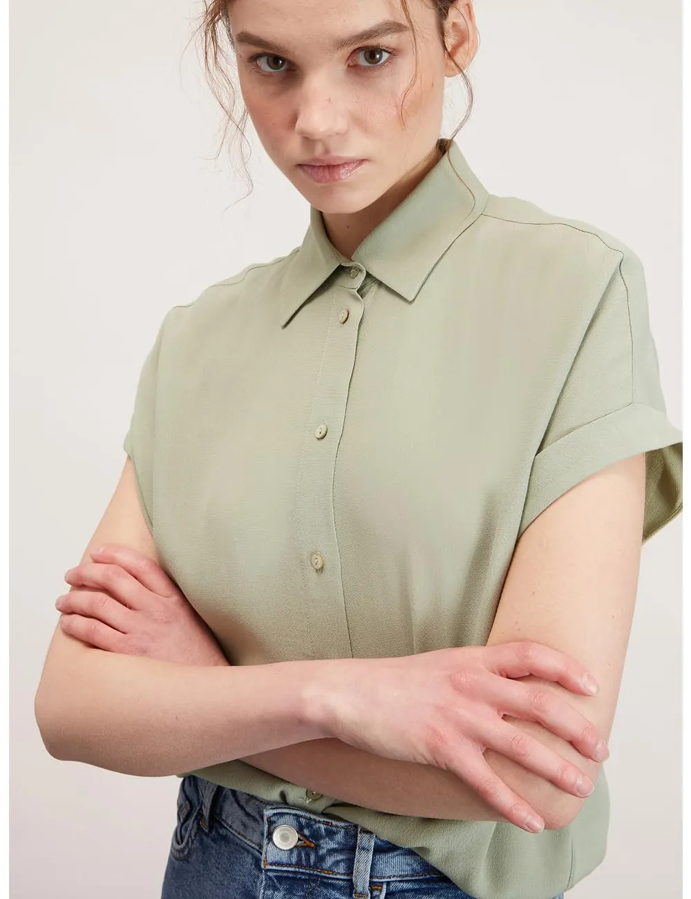 Motivi Hemdbluse mit Kimonoärmeln Viskose
