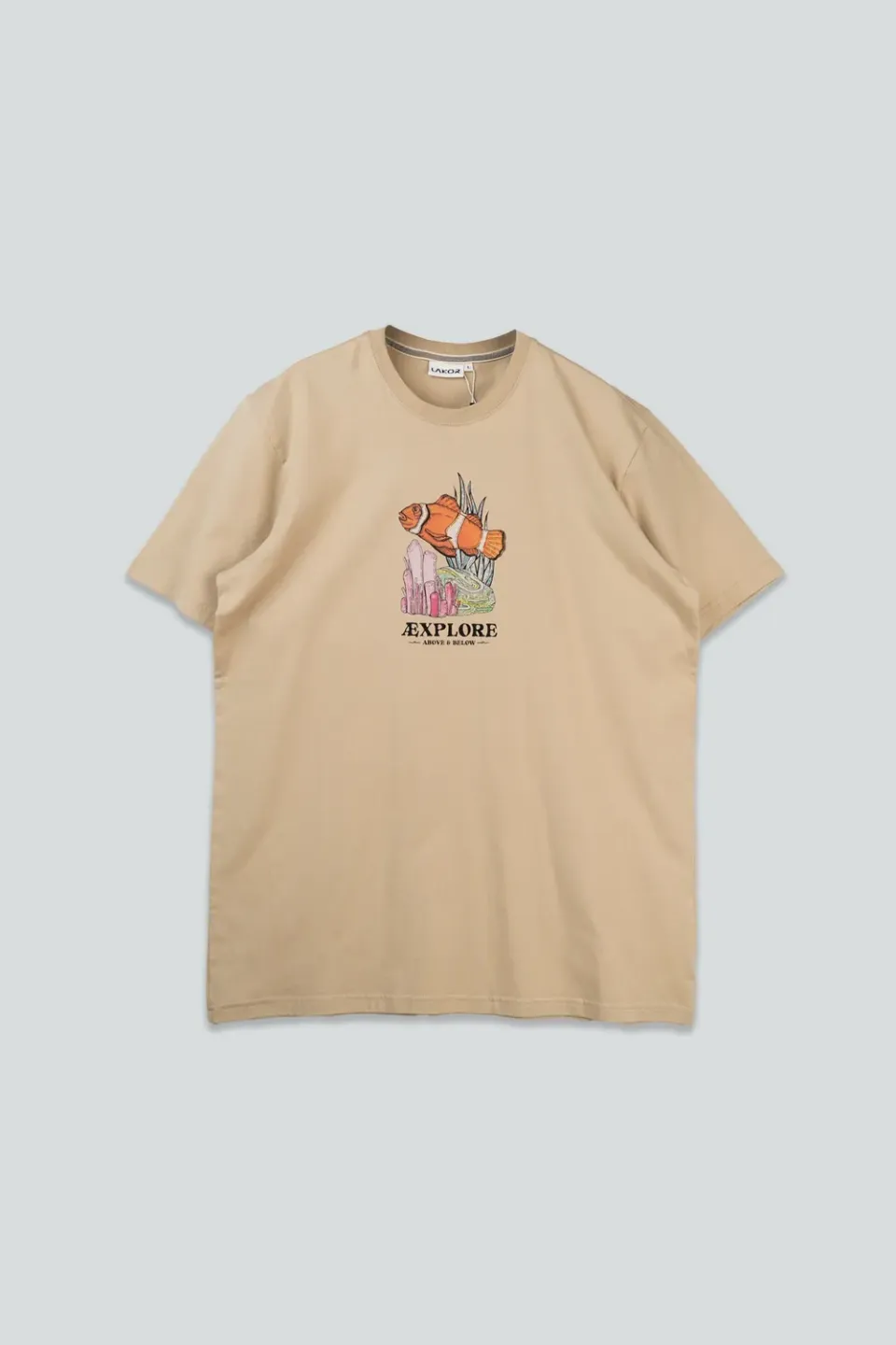 LAKOR Clownfish Garden T-Shirt White Pepper Bio-Baumwolle