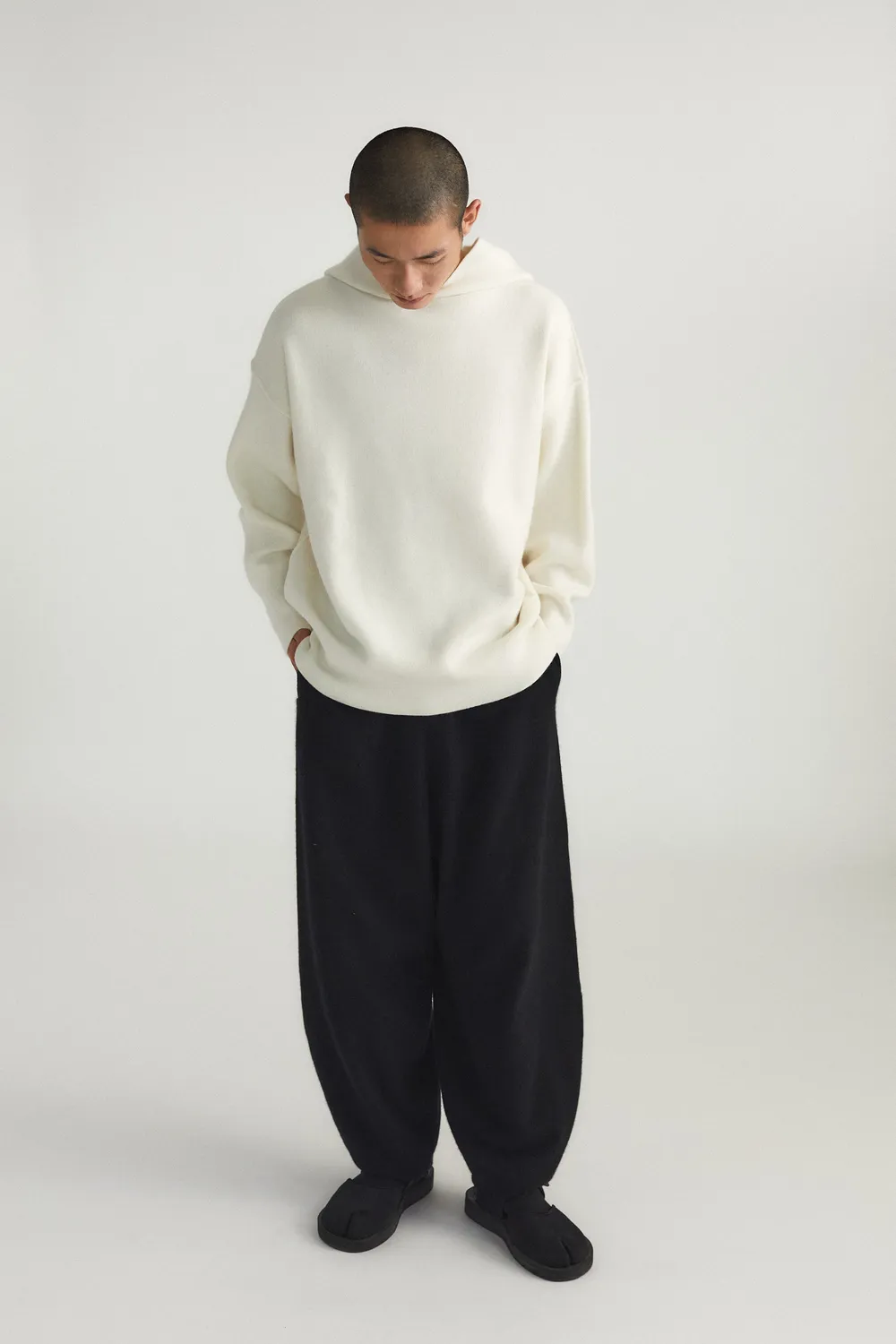 Oyuna Seku Hoodie Ivory reversibel Kaschmir