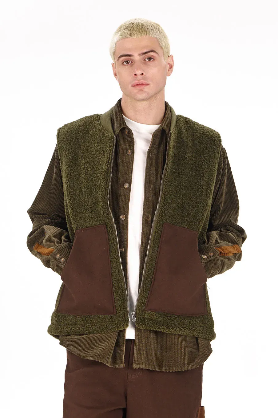 Komodo Jamie Weste Khaki Recycling-Fleece