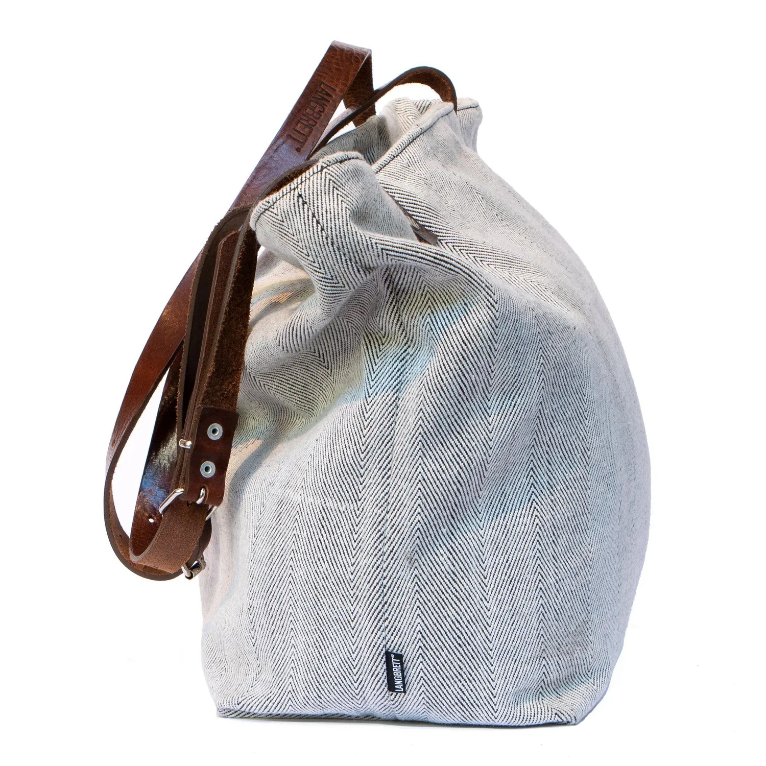 Langbrett Shopper Fischgrat recycelte Baumwolle