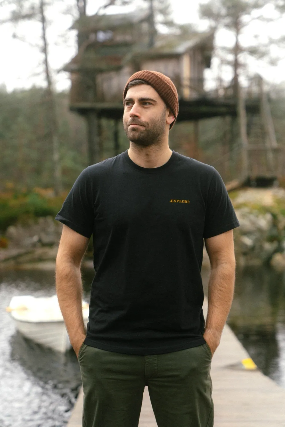 LAKOR Room with a View T-Shirt Moonless Night Baumwolle