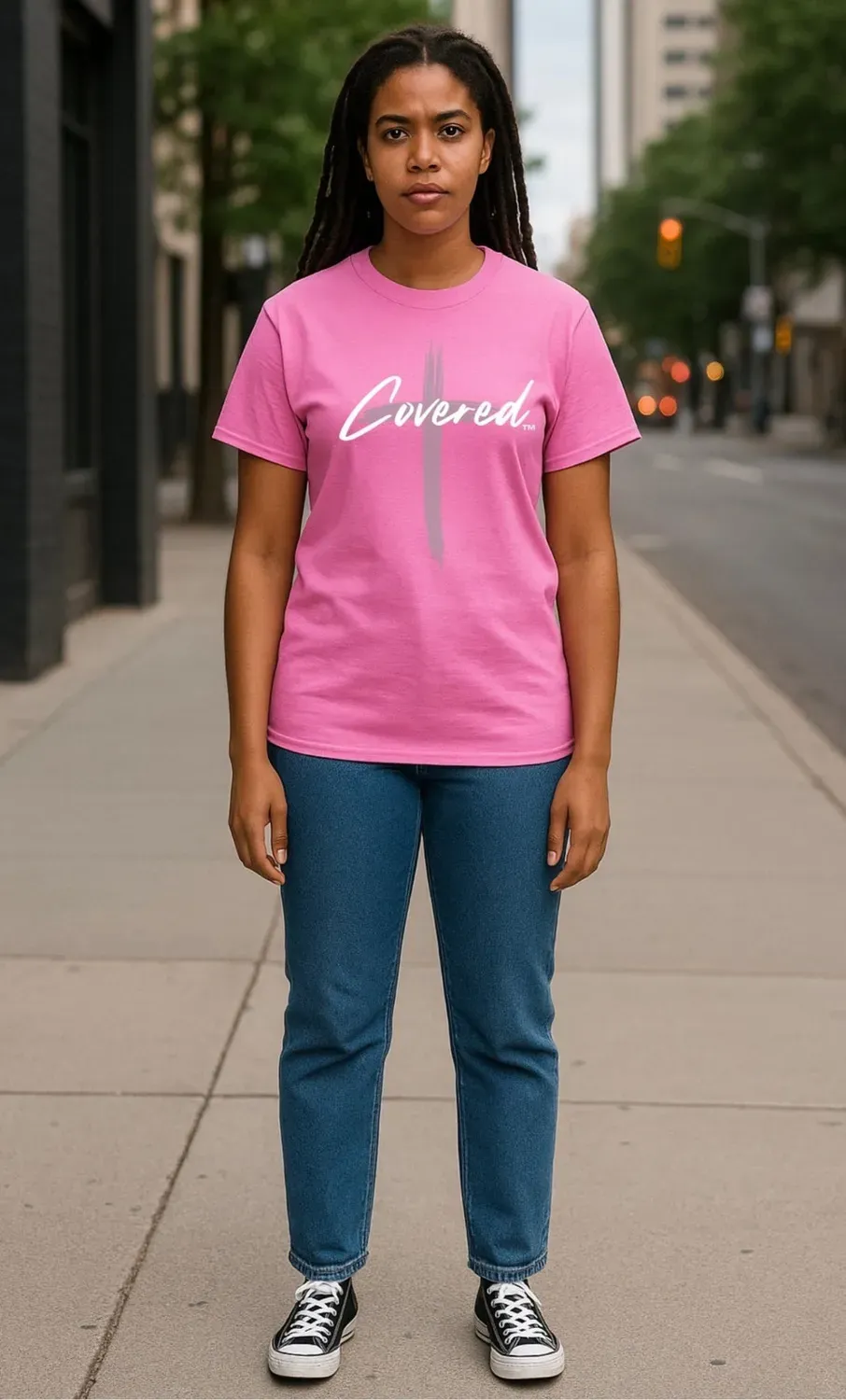 Covered Brand Logo T-Shirt Azalea Rosa aus Baumwolle