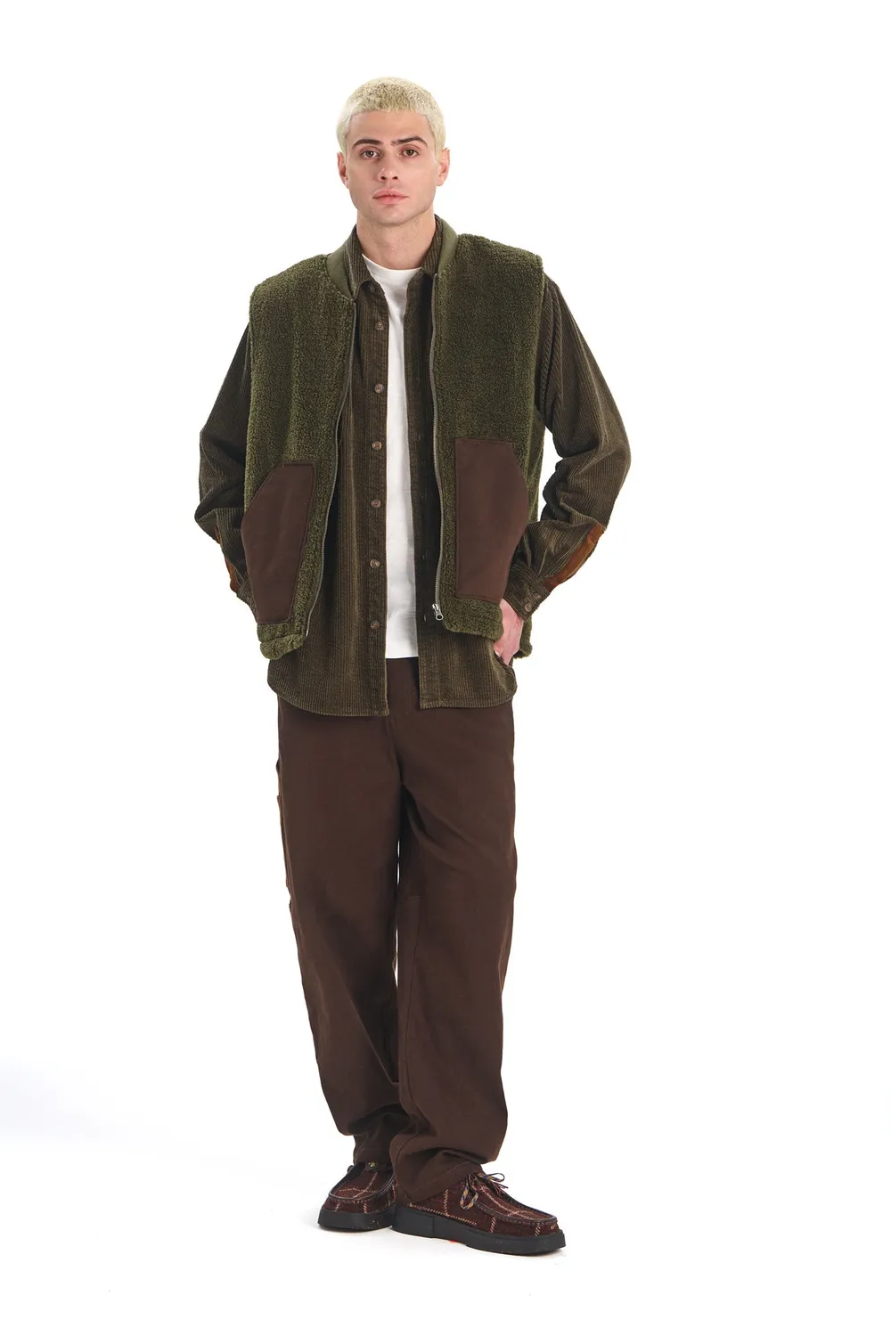 Komodo Jamie Weste Khaki Recycling-Fleece