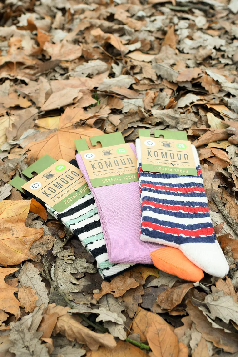 Komodo Stripe Socken 3er-Pack Bio-Baumwolle Herren