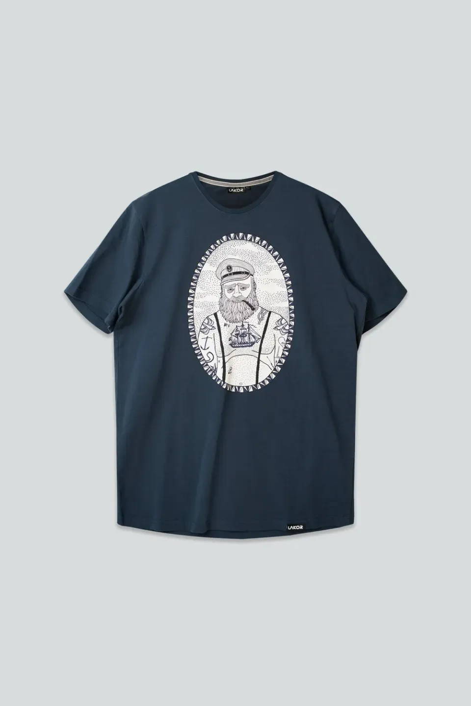 LAKOR Dad Bod Blueberry T-Shirt blau Bio-Baumwolle