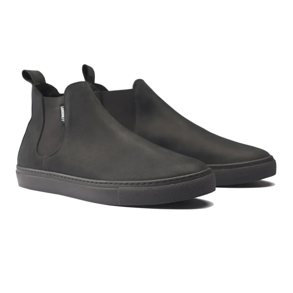 PLD Boots Nubukleder Chelsea-Boots Bio pflanzlich gegerbt