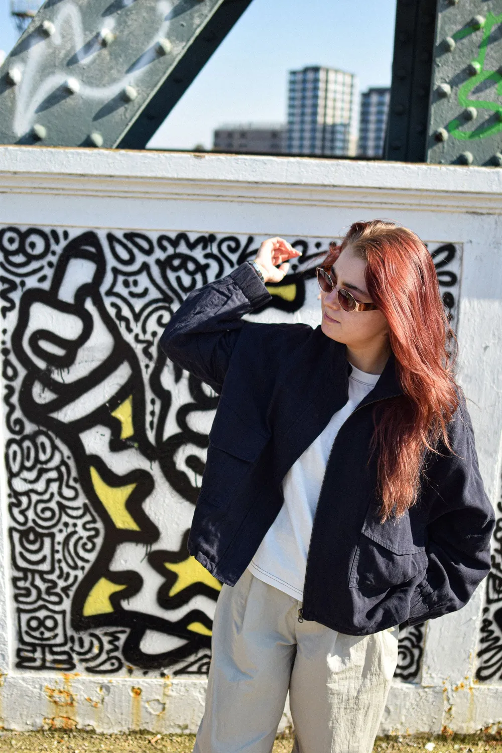 Komodo Koko Jacke Navy Tencel-Leinen