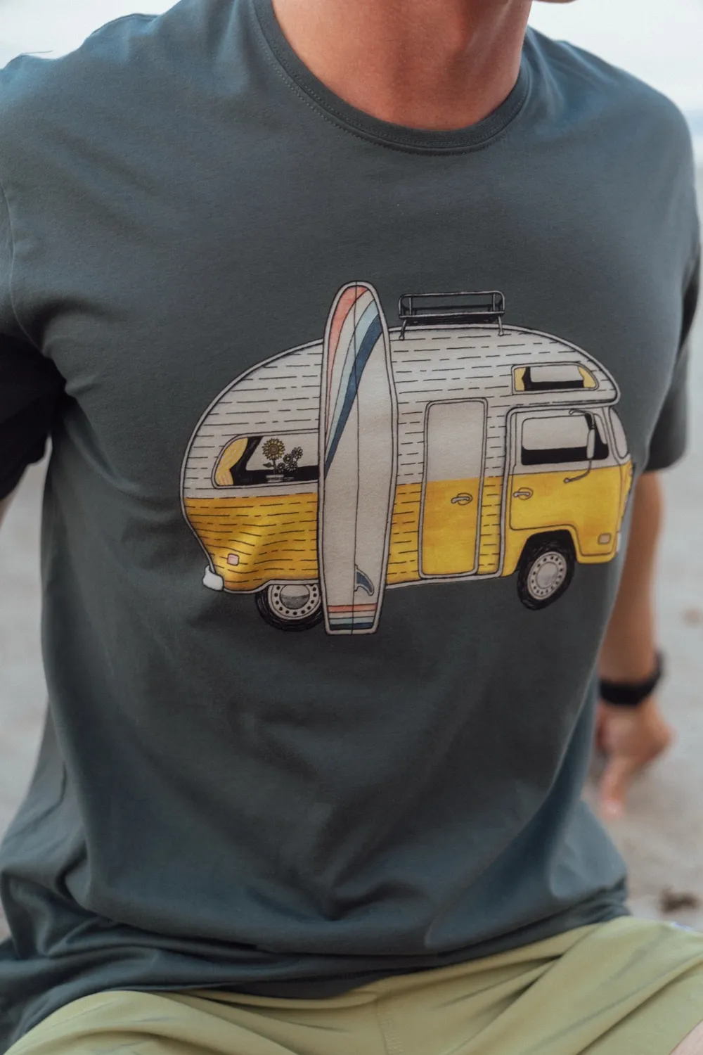 LAKOR Sun Camper T-Shirt urban chic Bio-Baumwolle