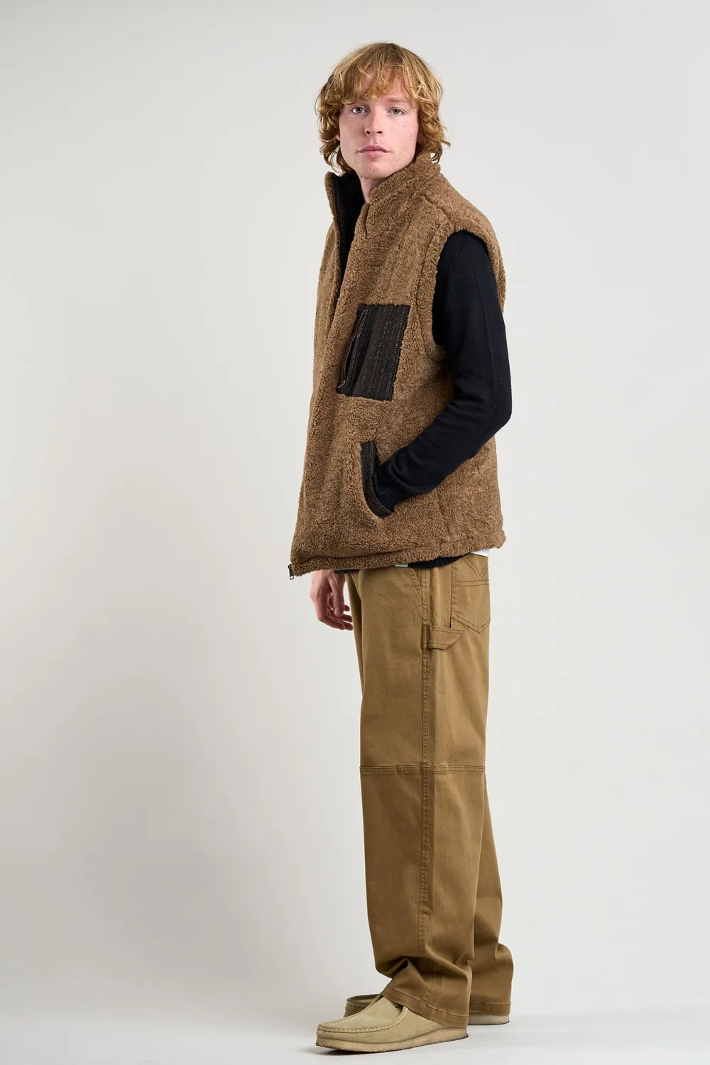 KOMODO CHRIS Fleece Weste Mink Recycling Fleece