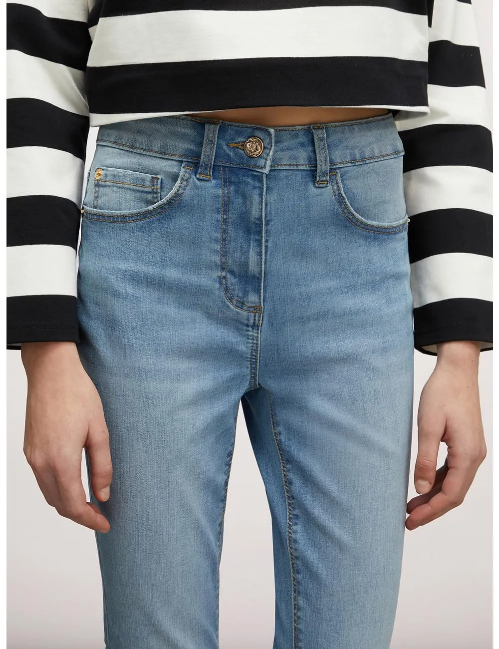 Motivi Gisele Skinny-Jeans hellblau hohe Taille