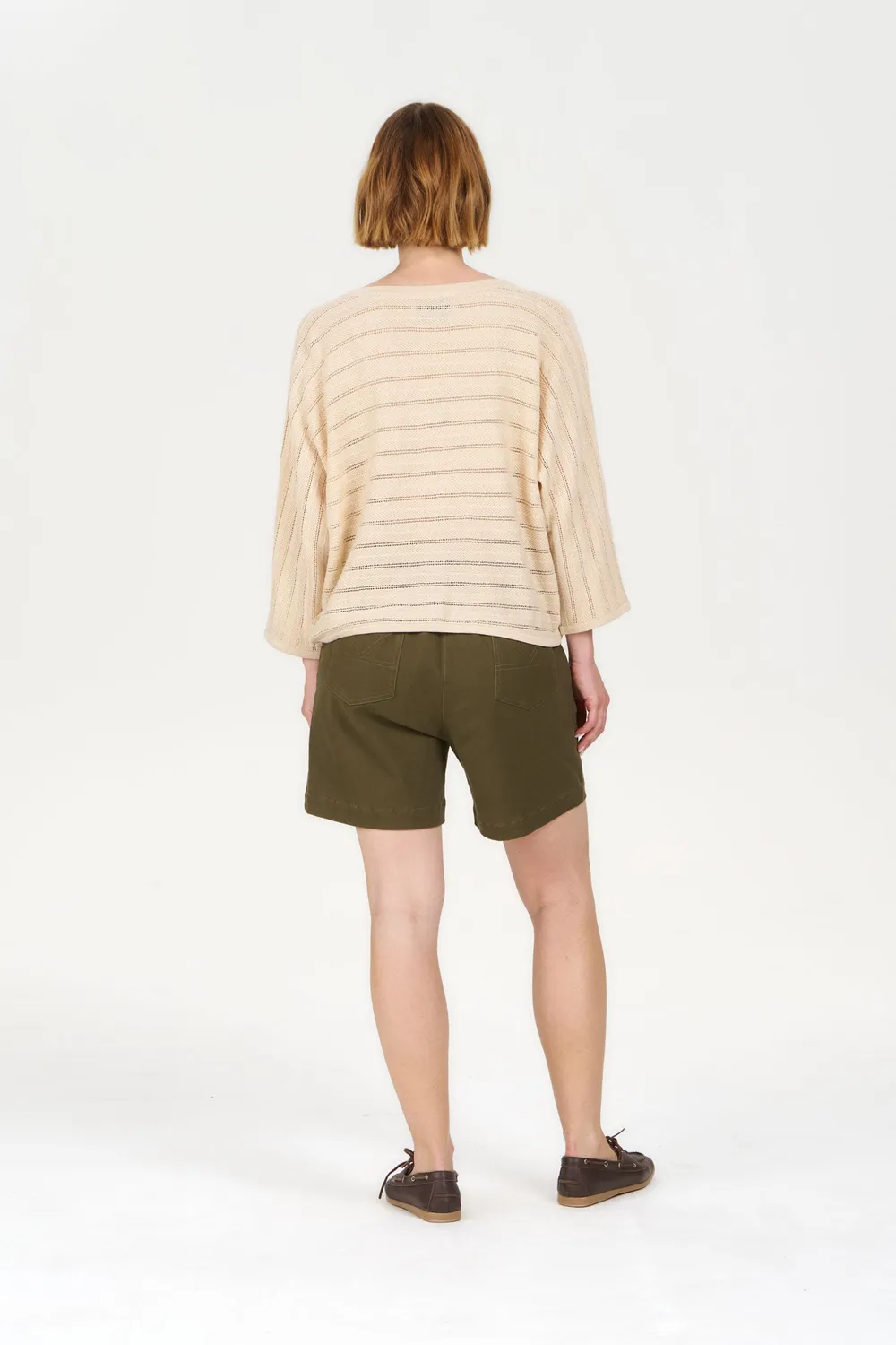 KOMODO MALI Strickjacke Sand Ramie-Baumwolle Damen