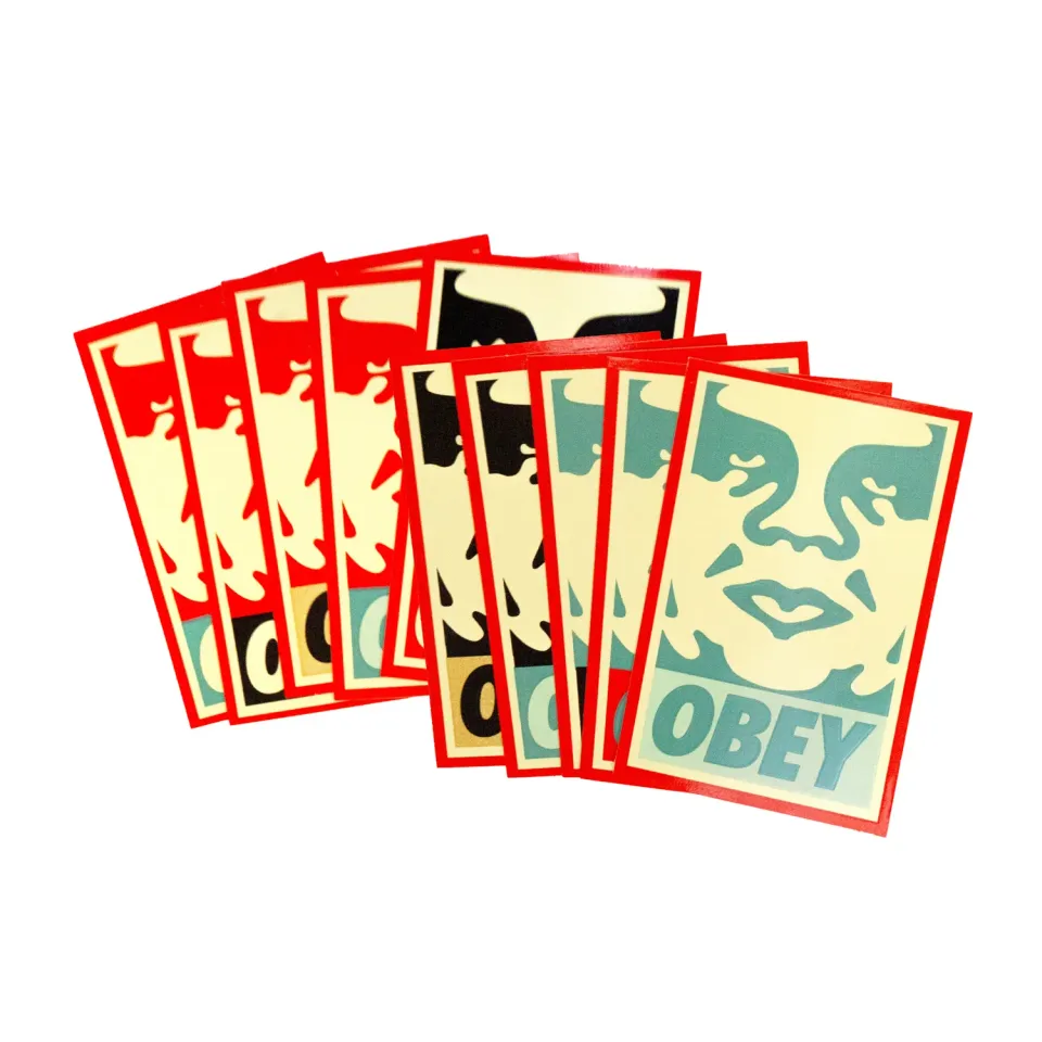 Obey Icon Cream Face Aufkleber 10er Pack bunt