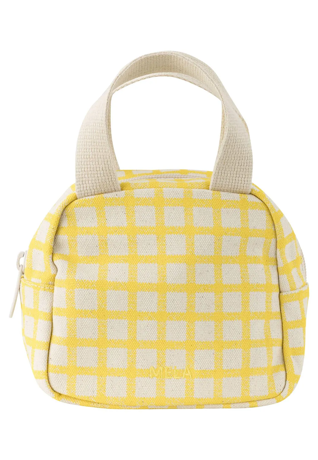 MELA SHAILA Organizer Tasche klein green grid Baumwolle