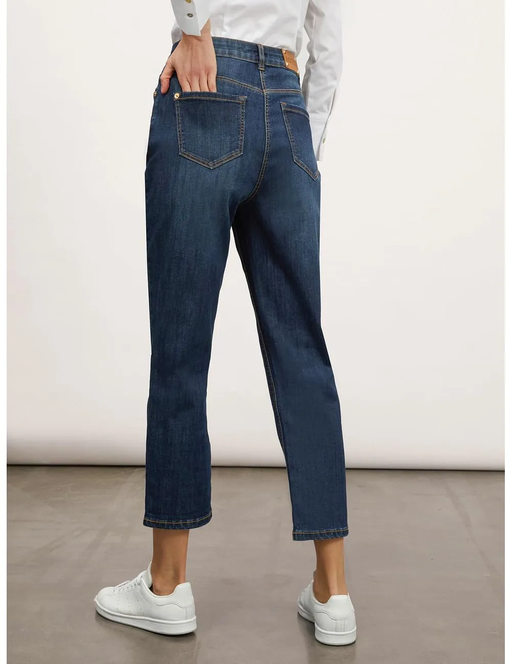 Motivi Bella Relaxed-Fit Jeans mittelblau hohe Taille