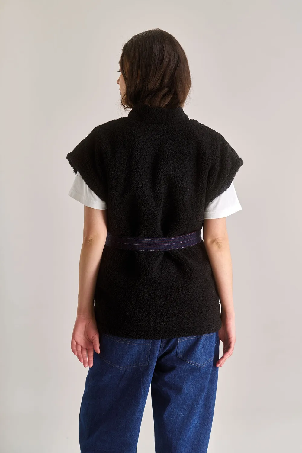 Komodo Georgie Weste Damen Schwarz Recycled Fleece