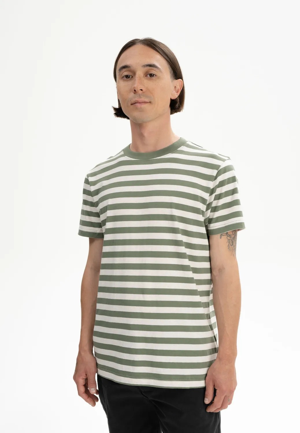 MELA AVAN Stripes T-Shirt thymian gestreift Bio