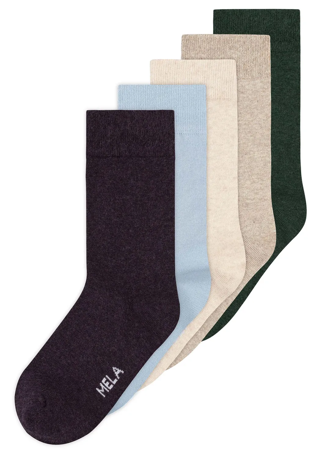 MELA Basic Socken 5 Paare Bio-Baumwolle 39-42