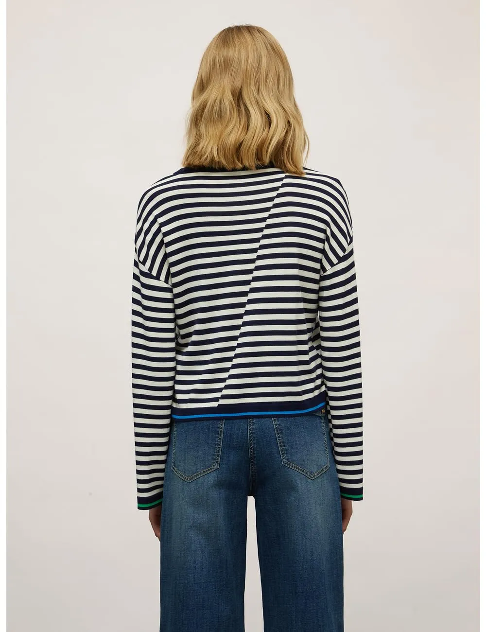Motivi Strickpullover U-Boot-Ausschnitt gestreift