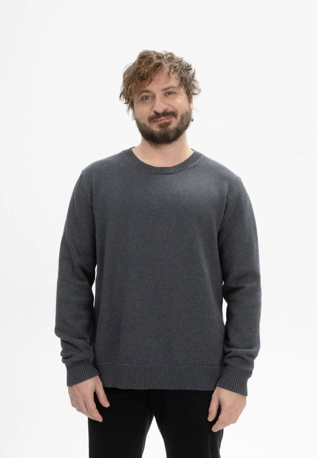 MELA CHARUN Strickpullover schwarz Bio-Baumwolle
