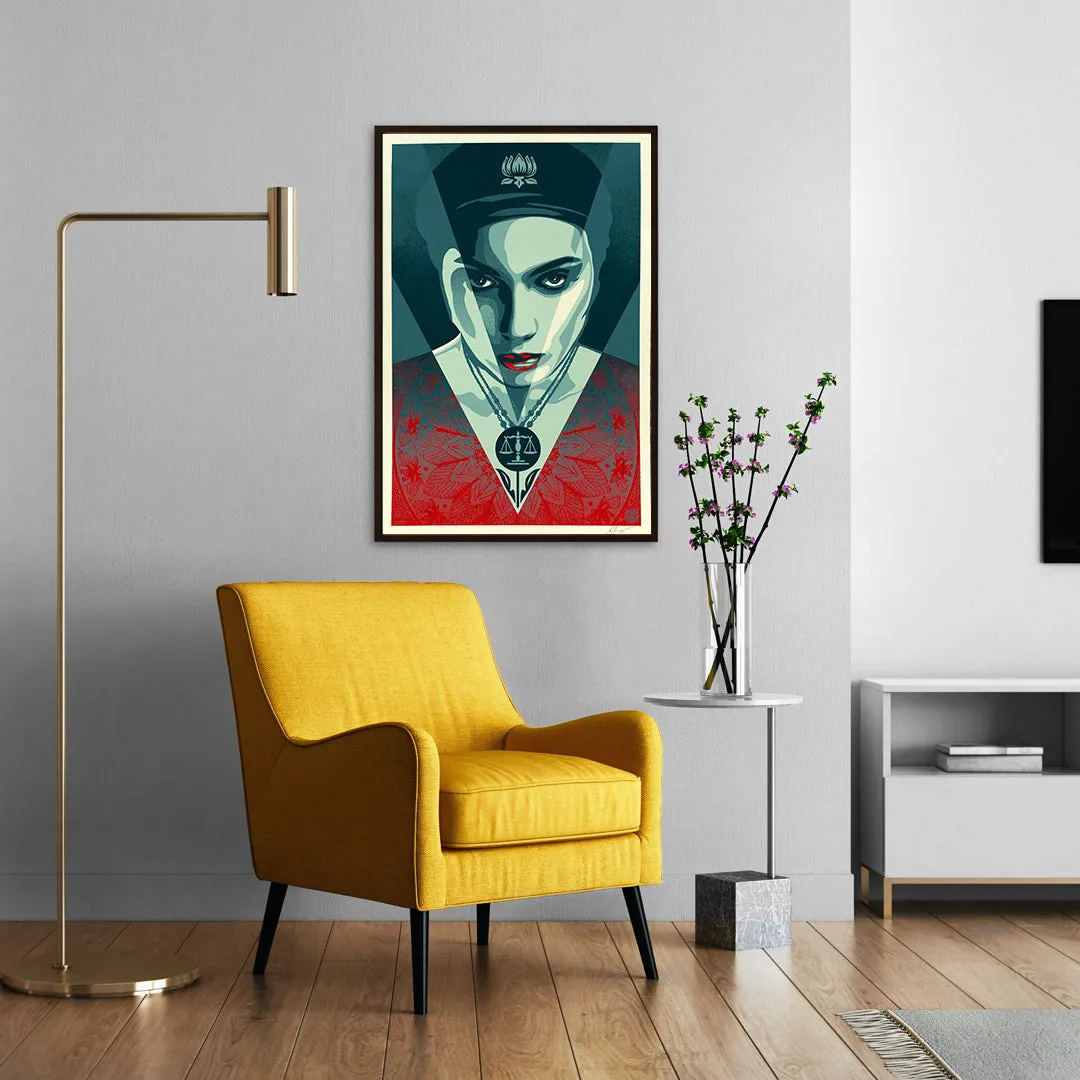 Obey Justice Woman Kunstdruck 91x61 cm signiert