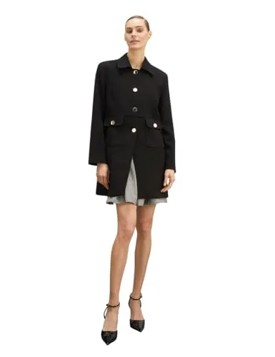 Motivi Lightweight Lined Coat Mantel Viskose gefüttert