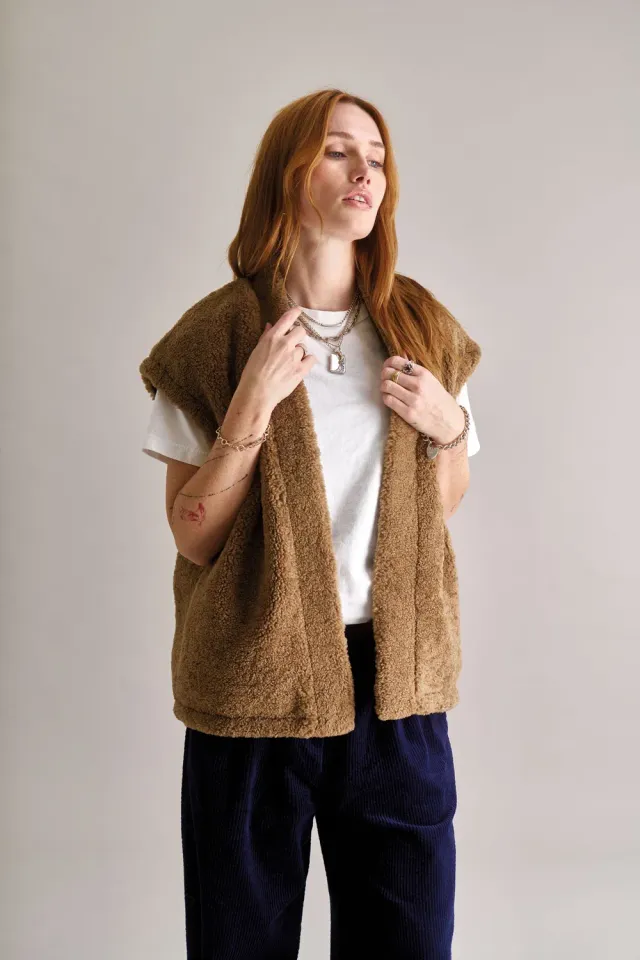 Komodo Georgie Reversible Fleece Weste Mink Wendeweste