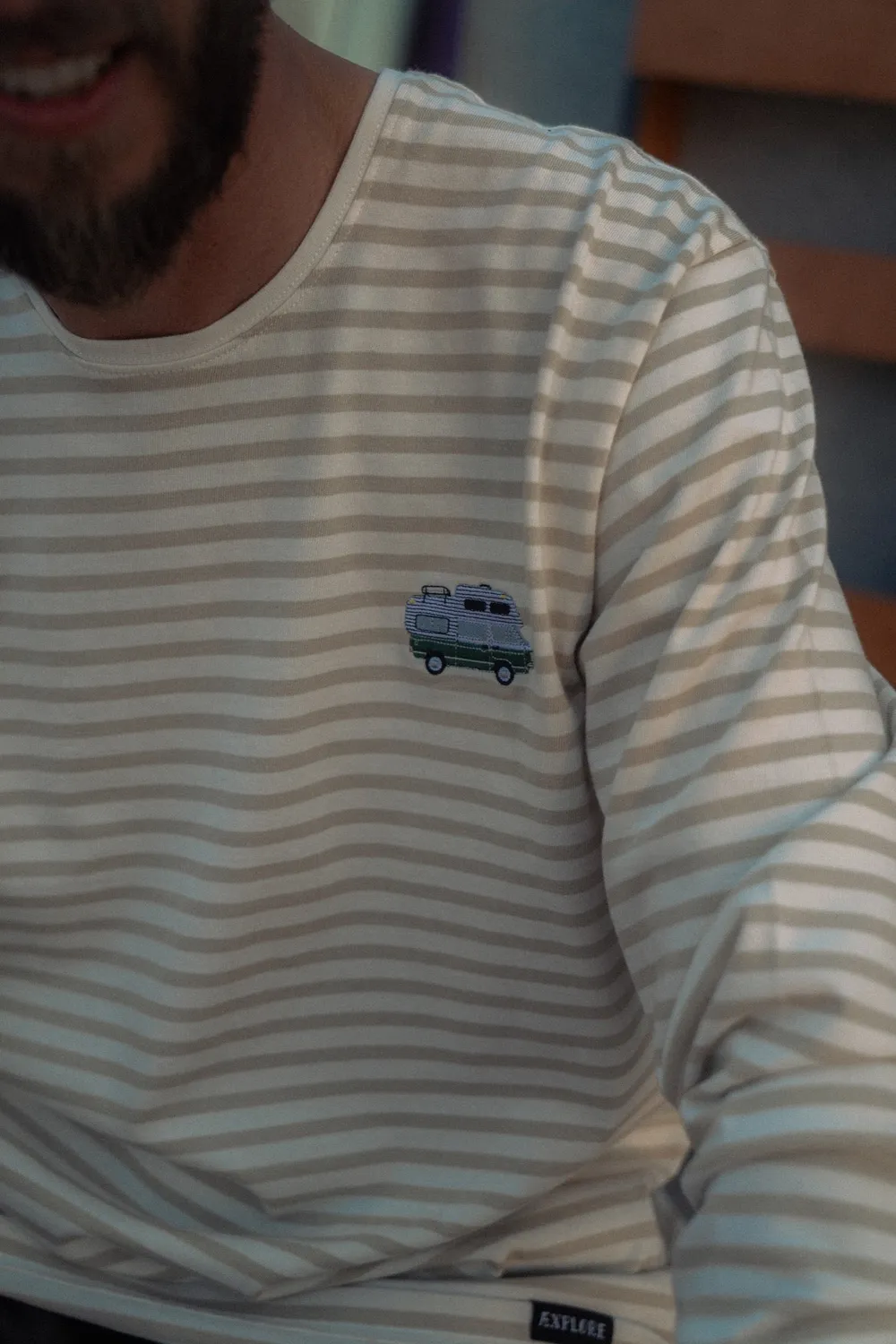 LAKOR Ahoy Mini Forest Camper T-Shirt Oatmeal Melange