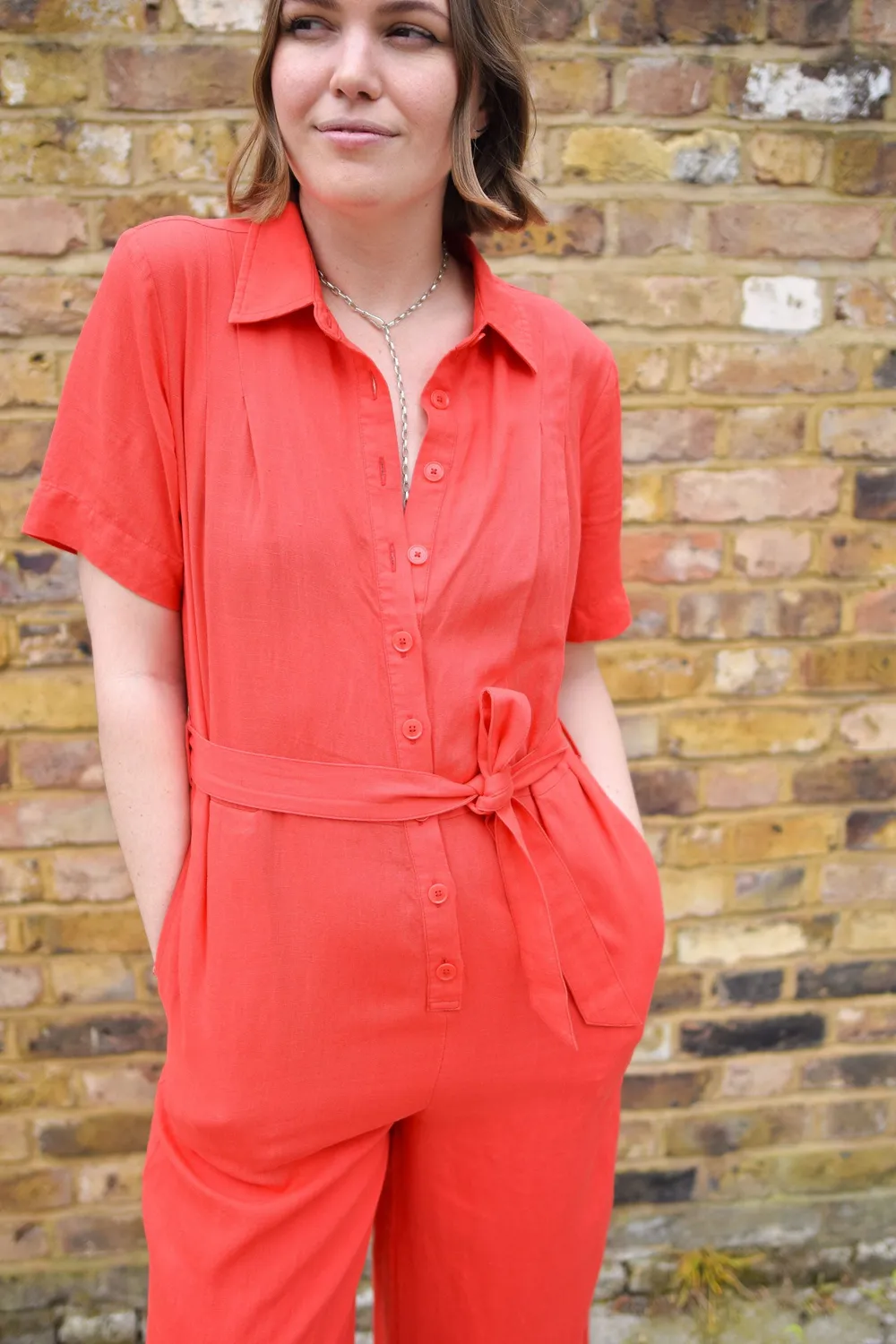 KOMODO AMARIE Jumpsuit Coral Tencel Damen Gr.38