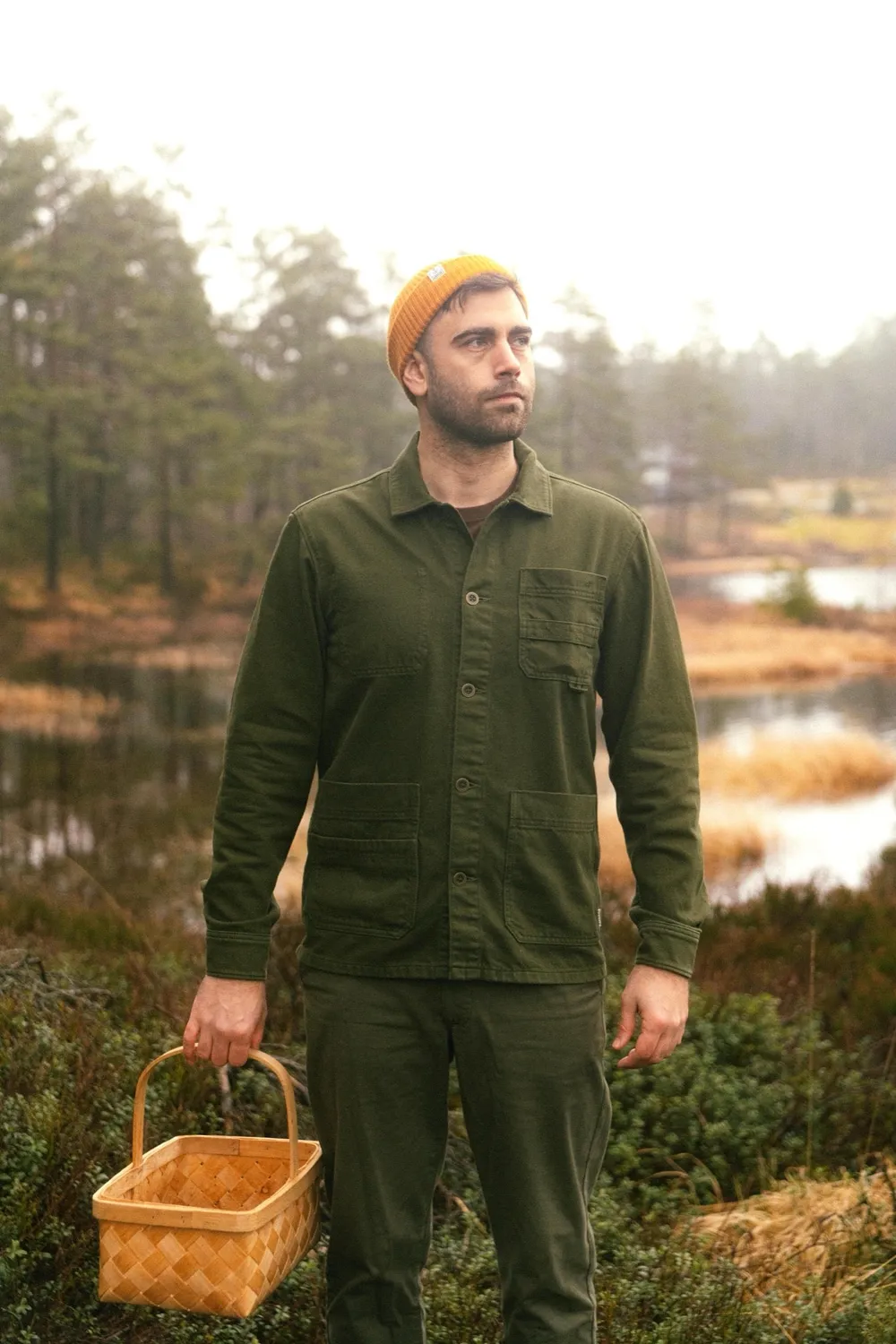 LAKOR Peddler Workshirt Overshirt Grün Bio-Baumwolle