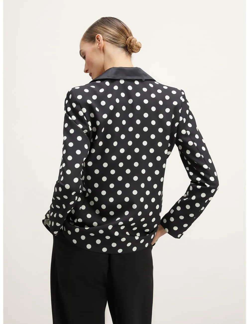 Motivi Blazer mit Punktmuster einreihig Damen gepunktet