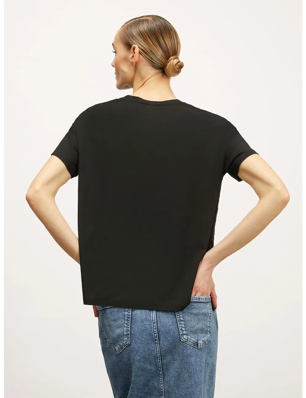 Motivi T-Shirt Boxy Druck Strasssteine