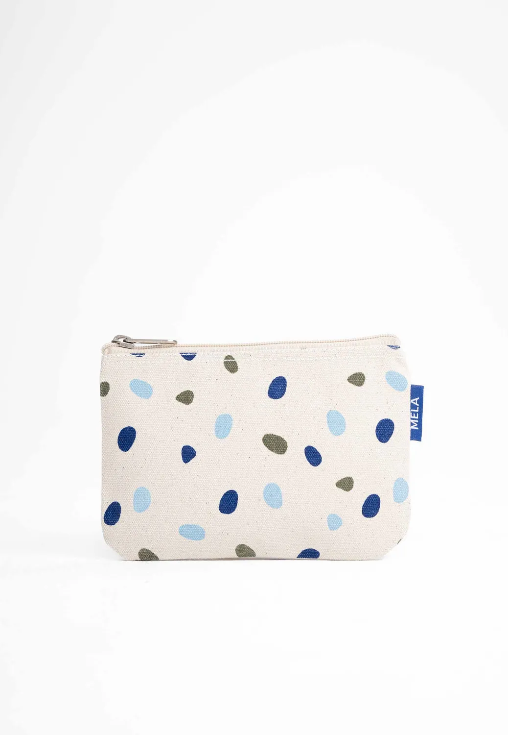 MELA Kleine Kosmetiktasche greige candy grid Baumwolle